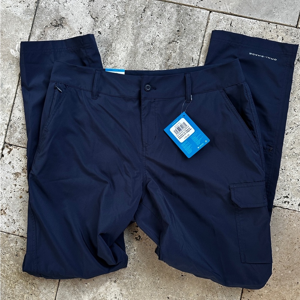 Columbia Women's All Seasons Bootcut Pants 12 Navy NEW